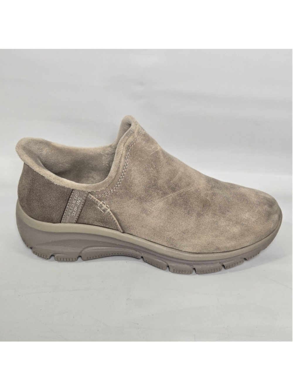 Skechers Easy Going Modern Hour Taupe Slip On Comfort Shoes Womens 7 Vegan Suede - Picture 9 of 15